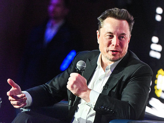 SpaceX, X (formerly known as Twitter), and Tesla CEO Elon Musk speaks during live intervie