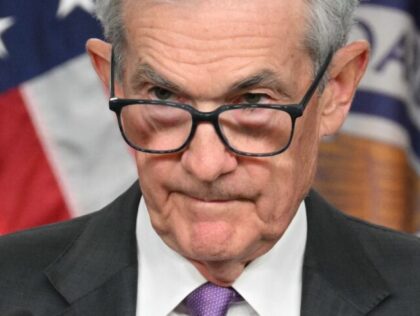 TOPSHOT - US Federal Reserve Chairman Jerome Powell holds a press conference at the end of