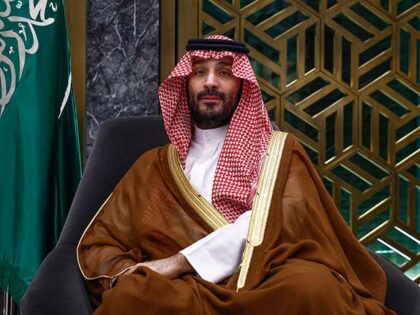 Saudi Arabia's Crown Prince Mohammed bin Salman meets with US Secretary of State Antony Bl