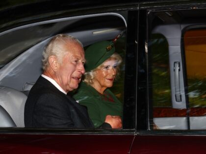 CRATHIE, ABERDEENSHIRE - SEPTEMBER 08: King Charles III and Queen Camilla arrive by car at