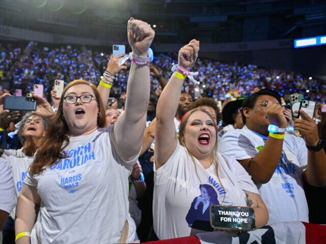 CHARLOTTE, USA - SEPTEMBER 12: Supporters attend the first rally of Vice President and Pre