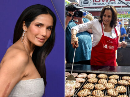 LEFT: Padma Lakshmi at the 76th Primetime Emmy Awards held at Peacock Theater on September