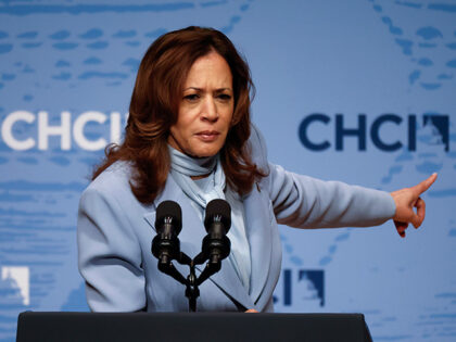 Democratic presidential nominee, U.S. Vice President Kamala Harris delivers remarks at the