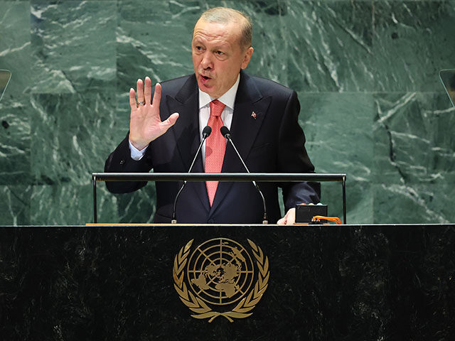 Recep Tayyip Erdoğan, President of the Republic of Türkiye, speaks during the United Nat