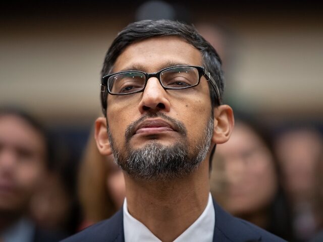 Google CEO Sundar Pichai looking displeased