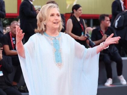 VENICE, ITALY - AUGUST 31: Hillary Clinton attends the "White Noise" and opening