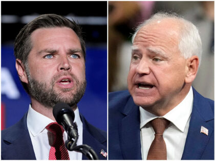 This combination of photos shows Republican vice presidential nominee Sen. JD Vance, R-Ohi