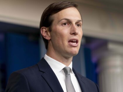 FILE - In this Aug. 13, 2020 file photo, White House senior adviser Jared Kushner speaks a