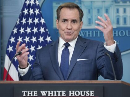 National Security Council spokesman John Kirby speaks during the daily briefing at the Whi