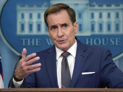 National Security Council spokesman John Kirby speaks during the daily briefing at the Whi