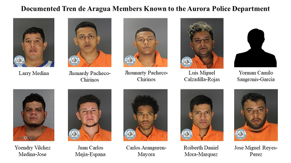 Known TdA Members Booking Photos - Aurora Police Department