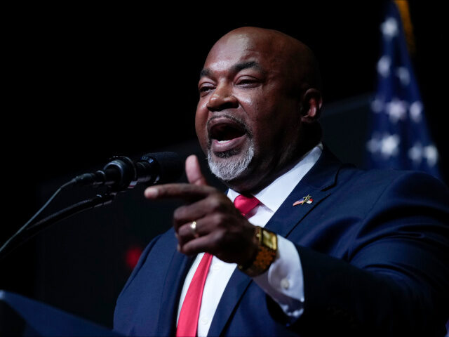 North Carolina Lt. Gov. Mark Robinson speaks before Republican presidential nominee former