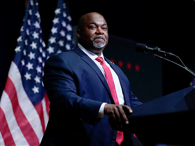 FILE - North Carolina Lt. Gov. Mark Robinson speaks before Republican presidential nominee