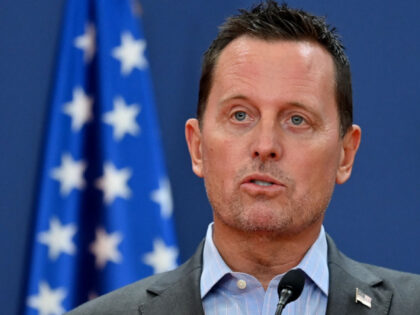 Richard Grenell, a special envoy appointed by US President, speaks during a joint press co