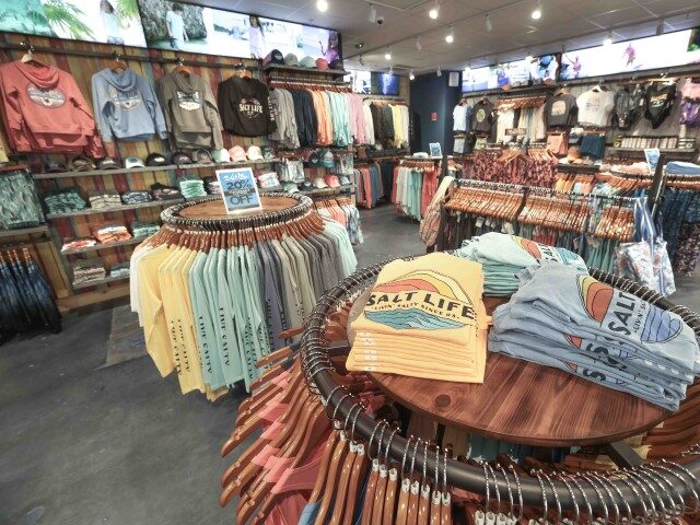 The Salt Life apparel store, shown here on Aug. 22, 2023, at the Tanger Outlet in Deer Par