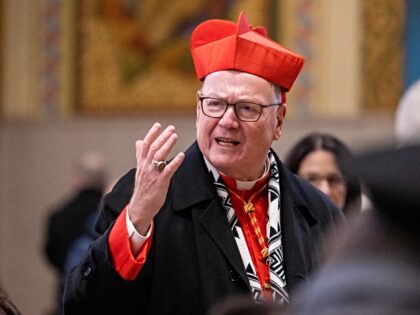 NEW YORK, NEW YORK - FEBRUARY 27: Cardinal Timothy Dolan attends mass at St. George’s Ch