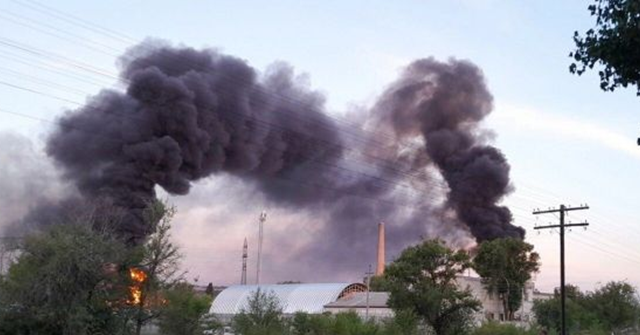 Ukraine Drone Strike Causes Massive Blaze at Russian Munitions Depot