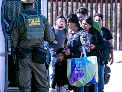 JACUMBA HOT SPRINGS, CA - JUNE 08: Asylum seekers are processed by U.S. Border Patrol agen