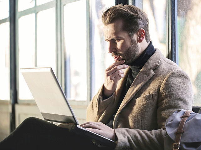 businessman on laptop