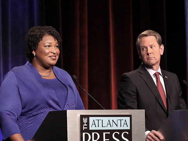 ATLANTA, GA - OCTOBER 23: Georgia gubernatorial candidates (L-R) Democrat Stacey Abrams an