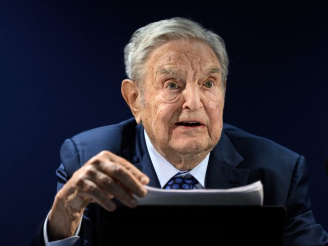 Hungarian-born US investor and philanthropist George Soros addresses the assembly on the s