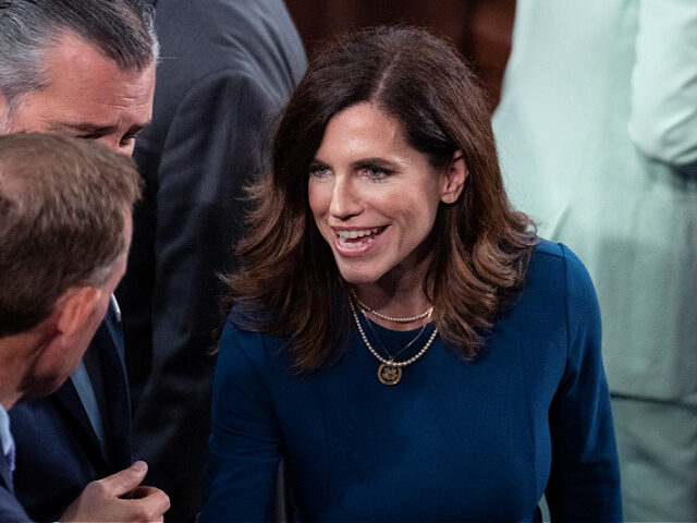 UNITED STATES - JULY 24: Rep. Nancy Mace, R-S.C., Sens. Ted Budd, R-N.C., lower left, and