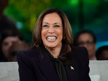 Democratic presidential nominee Vice President Kamala Harris joins Oprah Winfrey at Oprah&