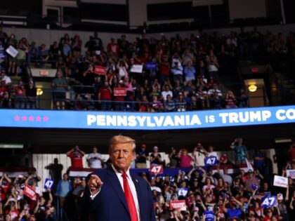 WILKES BARRE, PENNSYLVANIA - AUGUST 17: Republican Presidential Candidate former U.S. Pres