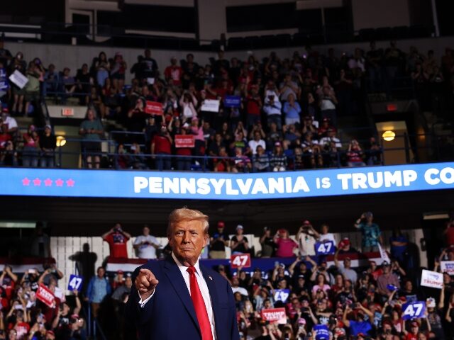 WILKES BARRE, PENNSYLVANIA - AUGUST 17: Republican Presidential Candidate former U.S. Pres