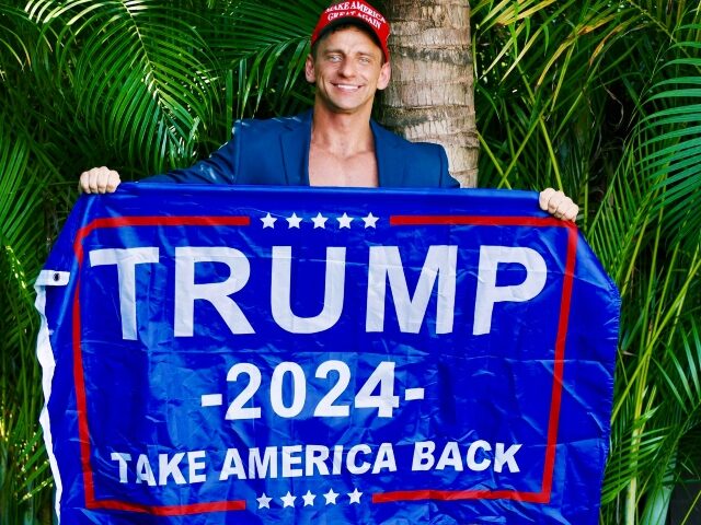 streaming star Vitaly with Trump flag