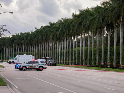 WEST PALM BEACH, FLORIDA - SEPTEMBER 15: Law enforcement personnel investigate the area ar