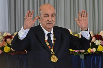 Algerian President Abdelmadjid Tebboune, who took over following mass pro-democracy protes