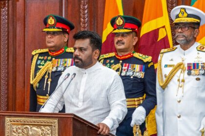 Self-avowed Marxist Anura Kumara Dissanayake was sworn into office on Monday after a lands