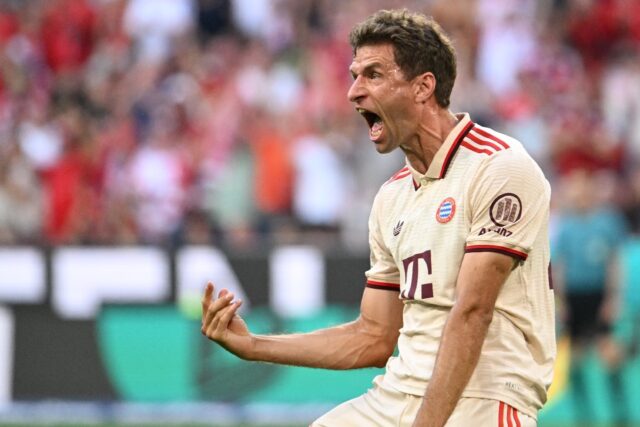 Bayern Munich forward Thomas Mueller played his 710th match for the club, more than any ot