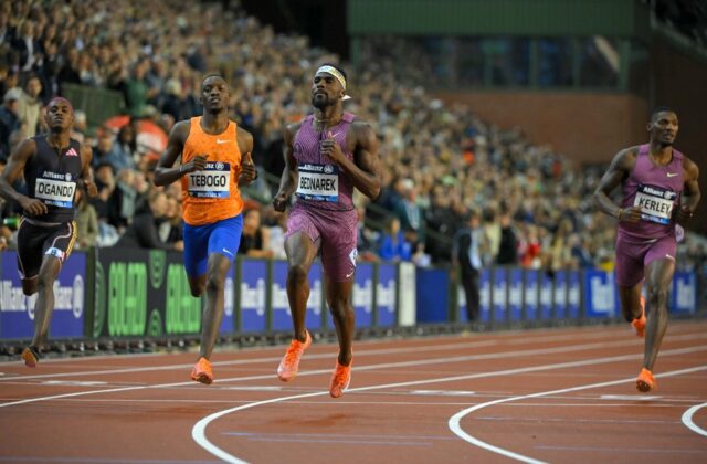 Dominican Republic's Alexander Ogando, Botswana's Letsile Tebogo, US' Kenneth Bednarek and