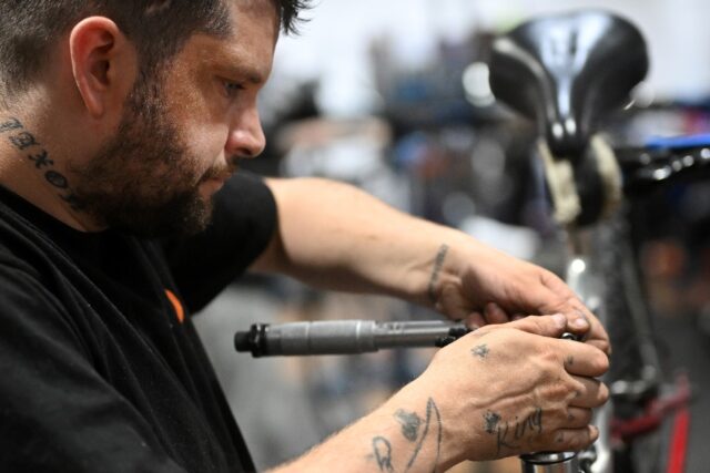 Ex-prisoner Cameron Moseley now works as a bike mechanic