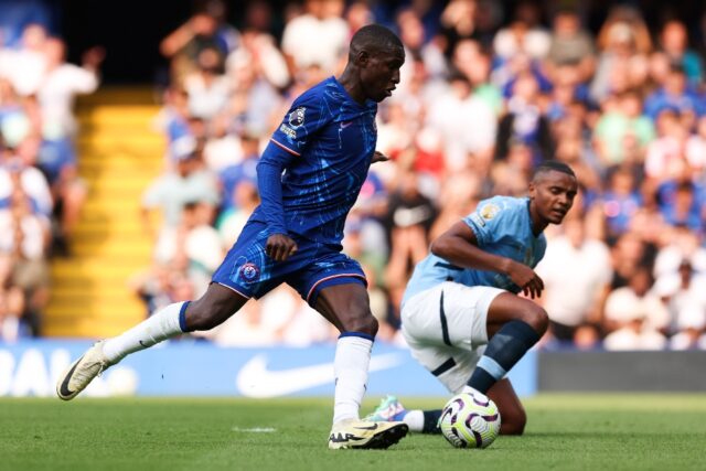 Nicolas Jackson (left) has started all of Chelsea's Premier League matches under Enzo Mare