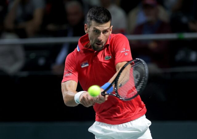 Serbia's Novak Djokovic beat Greece's Ioannis Xilas in their Davis Cup World Group I round