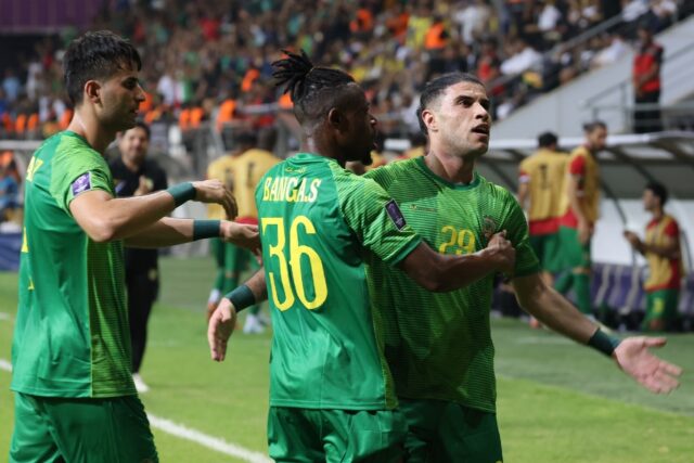 Shorta's Mohammed Dawood celebrates his equaliser againt Al Nassr