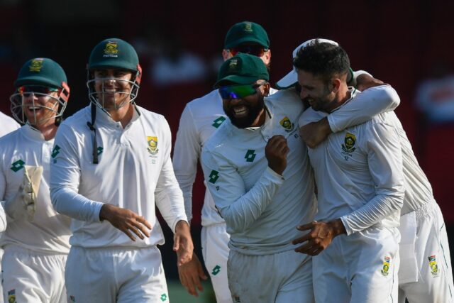 South Africa in Test action against West Indies in August