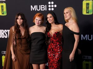 Demi Moore brings daughters to 'The Substance' premiere