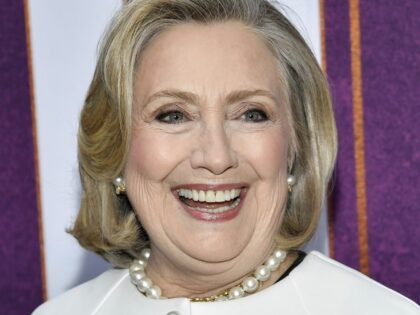 Hillary Clinton attends the "Suffs" Broadway opening night performance at the Music Box Th