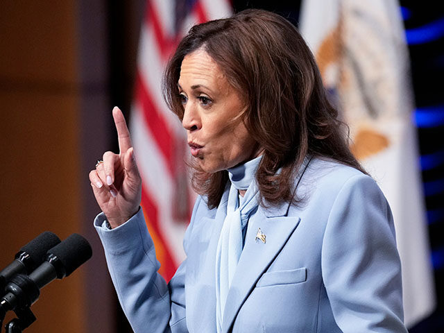 Democratic presidential nominee Vice President Kamala Harris speaks at the Congressional H