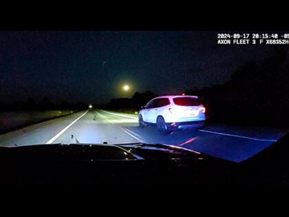 This image taken from police dash camera footage provided by the Minnesota State Patrol, s