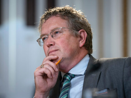 Rep. Thomas Massie, R-Ky., listens as the House Rules Committee prepares a bill at the Cap