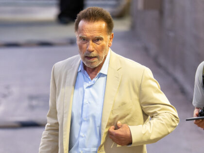 LOS ANGELES, CA - OCTOBER 02: Arnold Schwarzenegger is seen at "Jimmy Kimmel Live&quo