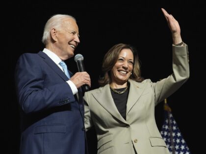 President Joe Biden, left, and Democratic presidential nominee Vice President Kamala Harri