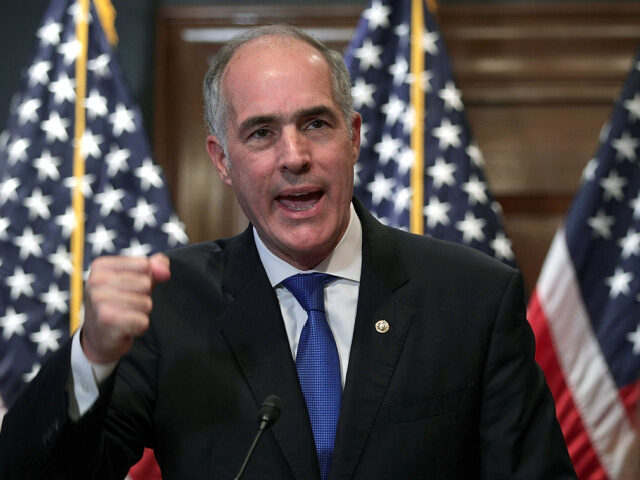 U.S. Sen. Robert Casey (D-PA) speaks during a news conference on health care September 25,