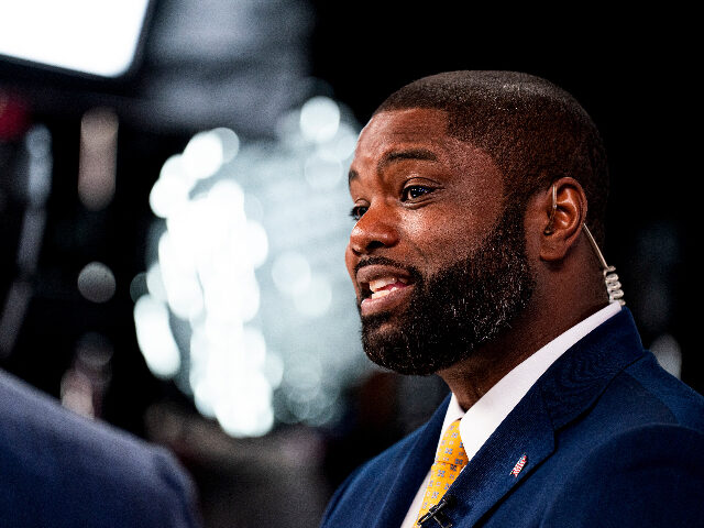 Representative Byron Donalds, a Republican from Florida, in the spin room ahead of the fir