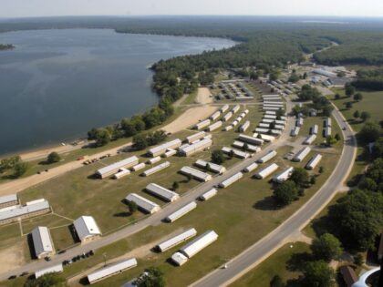 This July 19, 2014 file photo shows an aerial view of Camp Grayling Joint Maneuver Trainin